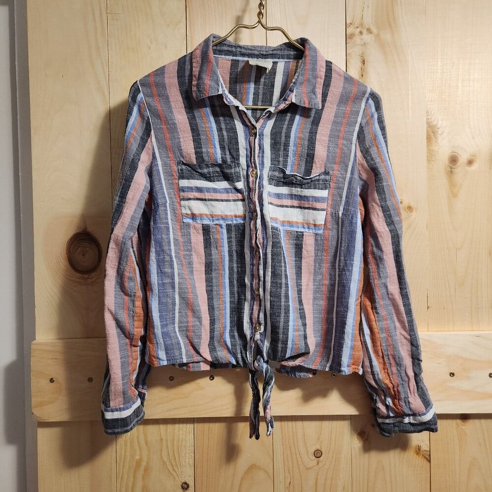 Harper Heritage‎ Button Front Tied Top Women's Medium